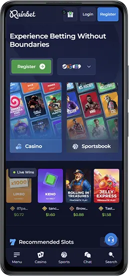 Installatie-instructies voor Rainbet Casino op mobiele apparaten